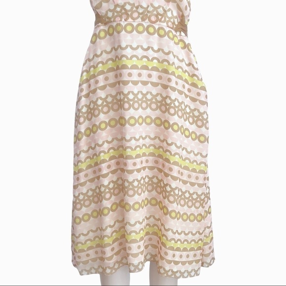 Hobbs Invitation Silk Chiffon Circle print Dress SZ 18 Multicolor - Picture 3 of 16